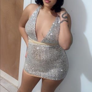 CUSTOM MADE SPARKLY DRESS